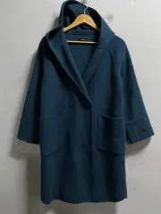 55-66 Anivee f ハンドメイド ルーズフィット ウール フード ロングコート 正規品