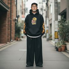 美品】98年 B'z LIVE-GYM SURVIVE パーカー ファイヤーパターン 炎