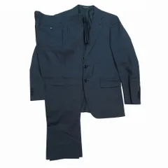 GREEN LABEL RELAXING グリーンレーベルリラクシング MARLANE DUREVOLE スーツ セットアップ ストライプ柄 48 M ネイビー 【中古】