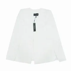 BCBG MAXAZRIA ビーシービージーマックスアズリア ノーカラー ジャケット ポンチョ M オフホワイト 2TX2J26E-OFF レディース 【中古】のサムネイル