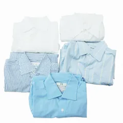 グリーンレーベルリラクシング  エディフィス ユナイテッドアローズ ドレスシャツ 5点セット 長袖 ブルー ホワイト37-39 S-M 【中古】