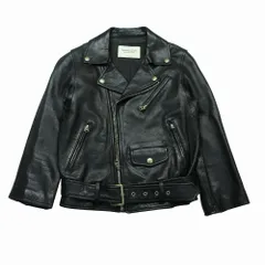 beautiful people ビューティフルピープル 1540402411 羊革 ラムレザー ライダースジャケット ブラック 120 XXS レディース 【中古】