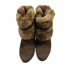  GINZA Kanematsu 銀座かねまつ ファーブーツ ショートブーツ レディース ブラウン 定番カラー【Z1746】