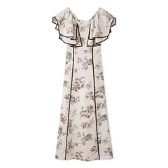 ラッフルカラープリントワンピ SWFO244093IVR0 0