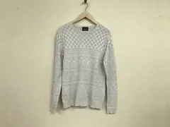 本物ニコルクラブフォーメンNICOLECLUBFORMENコットンニット長袖セーターメンズサーフアメカジミリタリービジネススーツモードドレスゴルフライトグレー46M