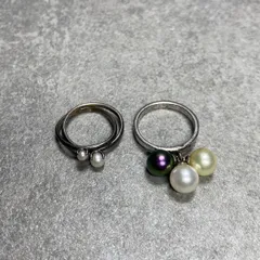 sv925 4°C ヨンドシー　ダブルリング　パール付き　他　まとめ売り