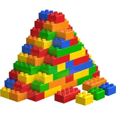 【新着商品】[高コスパ] HIUME 150ピース 5色4形状 大きいサイズ 基礎ブロックセット - デュプロ/アンパンマン互換 【知育玩具 幼児向け 積み木】1