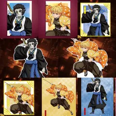 鬼滅の刃　アニプレくじ　C賞　ビッグアクリルスタンド＋クリアファイル＋クリア色紙＋ブロマイド＜我妻善逸＞＜獪岳＞