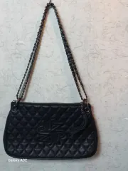 ブラック キルティング チェーン ショルダーバッグ