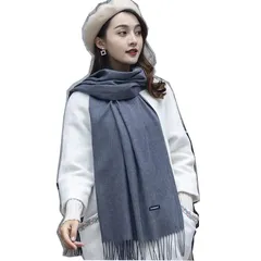 [ZAMLYSYS] 【22色】マフラー レディース ふわふわ メンズ カシミヤタッチ 無地 上質 軽量 暖かい 春秋冬 柔らかい ロングマフラー 防寒 大判 冷房対策 やさしい肌ざわり 結婚式 通勤 パーティー 旅行 (ダークグレー-13)