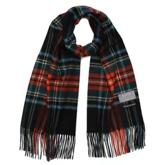 [バイヤー] ピュア カシミヤ 100％ チェック ストール 全19柄～【メンズ レディース】 カシミア チェック柄 厚手 大判 大判ストール (ロイヤルブラック) CH60a-CH34