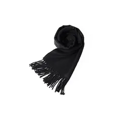 [スペイド] 日本製マフラー メンズ マフラー チェック ストライプ ストール リバーシブル【w211】(プレーンブラック)