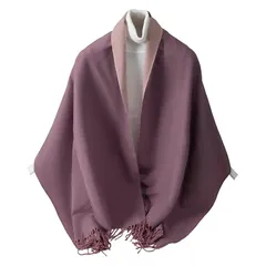 [maikun] マフラー レディース ショール クリスマスプレゼント 大判 scarf ライトパープル&ライトピンク