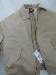 ZARA ザラ スウェード ブルゾン ジャケット XL 新品 キャメル ブラウン