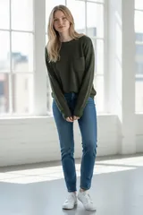 earth music&ecology アース ミュージックアンドエコロジー ニット グリーン F