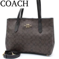 【美品】COACH シグネチャー トートバッグ F48735 PVC ブラック