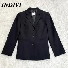 【美品】INDIVI テーラードジャケット ウール 36 ブラック