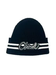 CHANEL　カシミアロゴニット帽