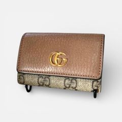 良品 GUCCI グッチ キーケース マーモント GGスプリーム バイカラー