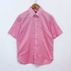 【美品】 BURBERRY LONDON半袖シャツ 綿 ボタンダウン M ピンク