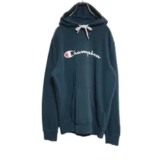 【センターロゴ】00s CHAMPION チャンピオン　プルオーバーパーカー　紺　M