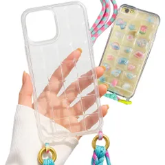 【人気商品】シンプル 可愛い 透明 手にフィット 推し活にぴったり ぽこぽこスマホケース アクスタ収納 iPhoneケース 韓国 おしゃれ iphone (15pro) シャカシャカケース ウェーブ クリア SAIL CLAFTLAB