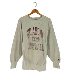 チャンピオン Champion 90S USA製 REVERSE WEAVE OKLAHOME カレッジロゴ クルーネックスウェット メンズ import：XL 