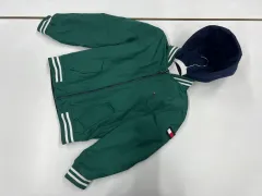 トミーヒルフィガー 128 リバーシブル フード ウィンドブレーカー アウター キッズ