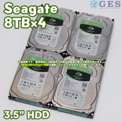 4台セット】Seagate IRONWOLF 3.5インチHDD 8TB ST8000DM004 動作中古