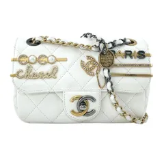 【中古】 CHANEL シャネル ミニマトラッセ チェーンショルダーバッグ AS2979 チャーム パール ターンロック ラインストーン キルティング レディース 25029391 AO