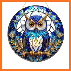 【新品】 フクロウ ブルー 置物 アクリル 2D オブジェ オーナメント かわいい オシャレ インテリア 雑貨 ふくろう 卓上 風水 幸運 開運 縁起物 運気 鳥 梟 0