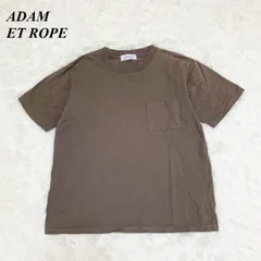 ADAM ET ROPE 半袖カットソー Tシャツ M 無地 ブラウン