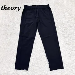 【美品】 theory ウエストゴム スラックスパンツ S ブラック