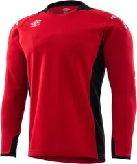 アンブロ umbro サッカー ジュニア用長袖GKシャツ Tシャツ トップス 長そで 吸汗速乾 トレーニング フットボール ゴールキーパー 部活 練習 試合 新入部員 キッズ 子供 子ども  UAS6707GJ MRED マンチェスターレッド