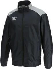 アンブロ umbro サッカー TMウインドアップジャケット メンズ 裏起毛 ウインドブレーカー 防風 撥水 保温 チームウェア フットボール 部活 練習 トレーニング 試合 大会 新入部員  UBA4024 BKSL ブラック×シルバー