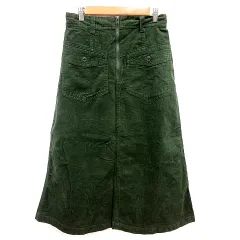 ニコアンド Niko and.. スカート フレア ロング L ダークグリーン /RT