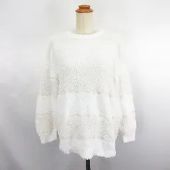 ジェラートピケ gelato pique ルームウェア パジャマ カットソー 長袖 丸首 ケーキ ボーダー ONE クリーム ※EKM