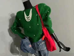 パール송송ニット/パールニット/ラブリーニット/ニット