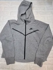ナイキ テック フリース フードジップアップ グレー m