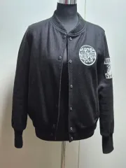 GAENSO ローリングストーンズ 刺繍 ブルー ダウン ジャンパー