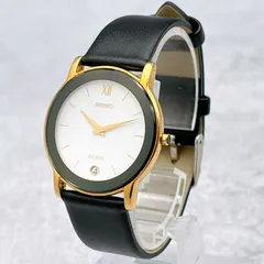 SEIKO DOLCE メンズ 腕時計 8N46-6020 デイト 白文字盤 稼働品 157