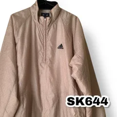 adidas（アディダス） ハーフジップゴルフジャケット ベージュ色 0サイズ メンズジャケット　管理SK644