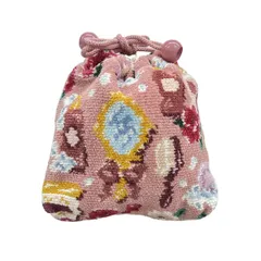 FEILER(フェイラー) ポーチ美品  - ピンク×マルチ 巾着型/花柄
