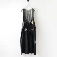 ピンクハウス PINK HOUSE ロゴネームワッペンデニムジャンパースカート＼ブラック ワンピース ノースリーブ ドレス【2400014787771】