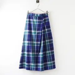 デッサン Dessin 【後ろゴム・洗える・4サイズ展開】映えチェック柄タック入りスカート 2｜ブルー フレア【2400014800401】