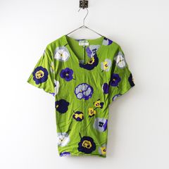 ソウソウ SOU•SOU ジバン プルオーバー 花柄 カットソー 総柄 パープル