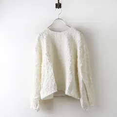 2025AW ユニ yuni hana dotジャカードバルーンスリーブブラウス F＼オフホワイト プルオーバー シャツ アンビデックス【2400014781380】