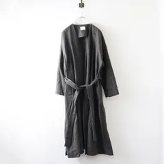 美品 ユニ yuni グレンチェックウールガウンコート F＼グレー ロング ジャケット アンビデックス【2400014781526】のサムネイル