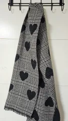 CHECK ハート リバーシブル マフラー