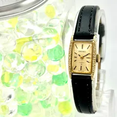 【稼働】SEIKO セイコー 機械式 手巻き レディース 腕時計 ゴールド レクタンギュラー 11-3180 111302 新品ベルト